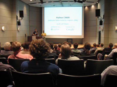 Guido giving his keynote.